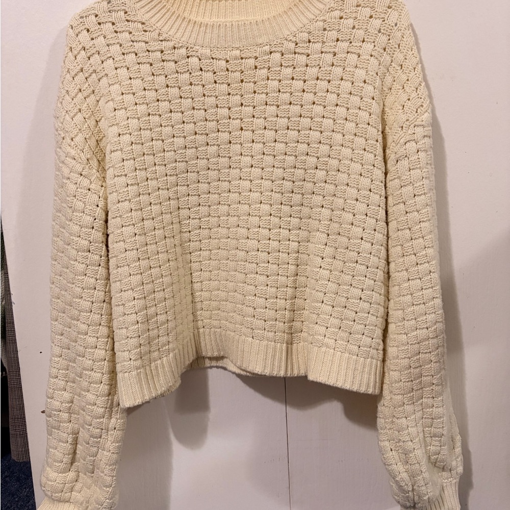 Moon & Madison Textured Cream Sweater